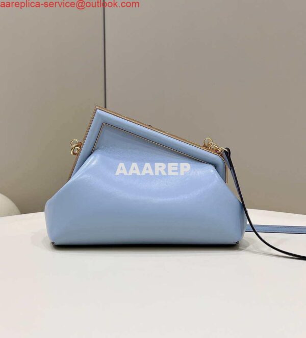 Replica Fendi 8BP129 First Small Fuchsia leather bag 80018M Light Blue 3