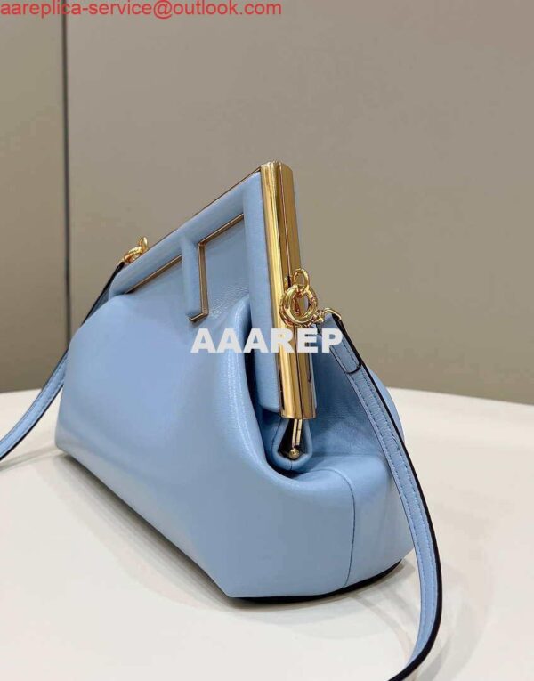 Replica Fendi 8BP129 First Small Fuchsia leather bag 80018M Light Blue 4