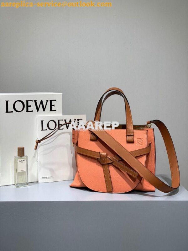 Replica Loewe Gate Top Handle Small Bag 66053 Orange/Pecan 3