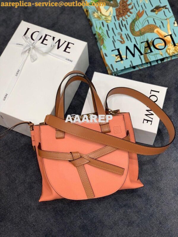 Replica Loewe Gate Top Handle Small Bag 66053 Orange/Pecan 4