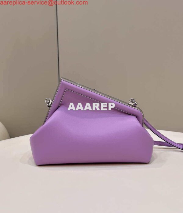 Replica Fendi 8BP129 First Small Fuchsia leather bag 80018M Purple 3