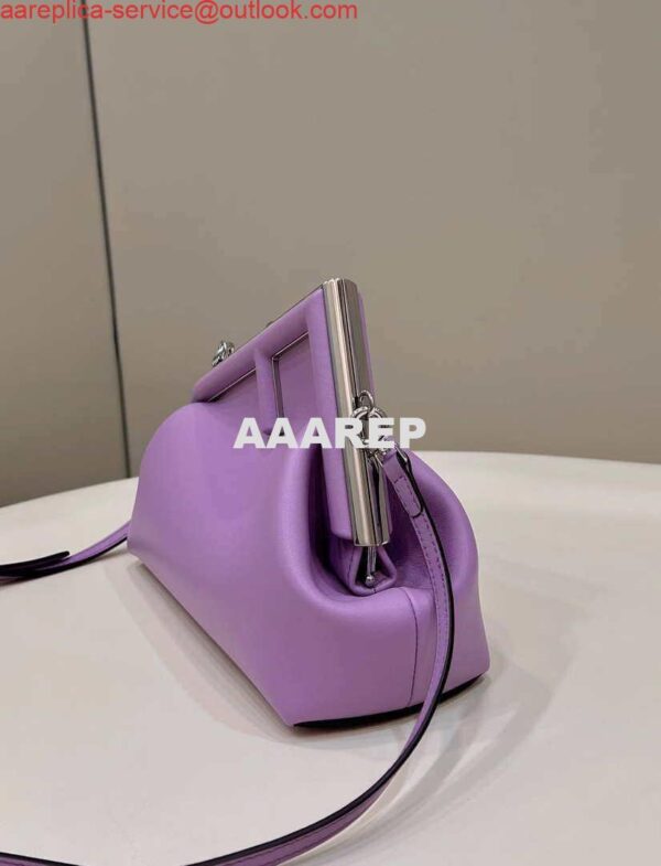 Replica Fendi 8BP129 First Small Fuchsia leather bag 80018M Purple 4