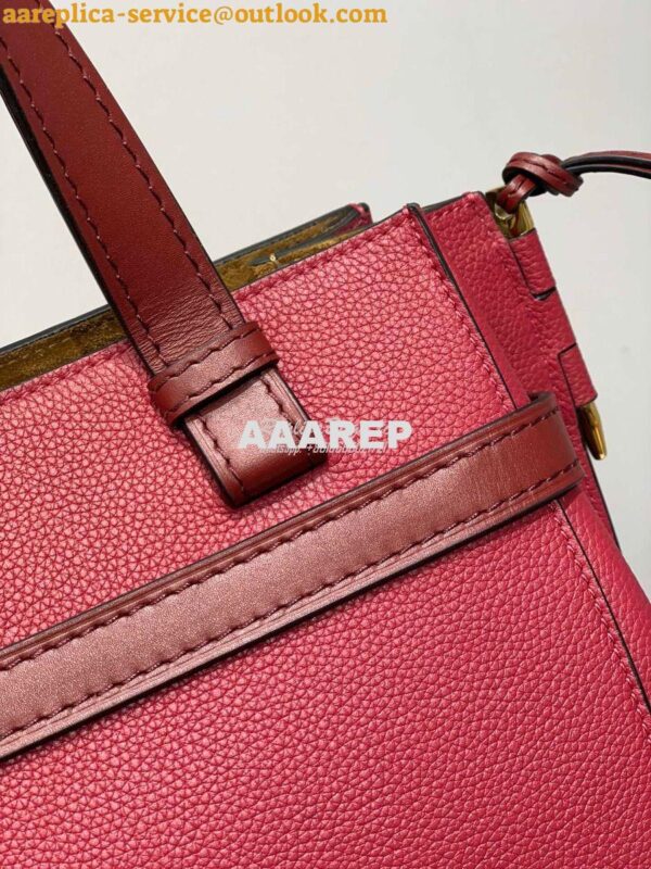 Replica Loewe Gate Top Handle Small Bag 66053 Scarlet Red/Burnt Red 7