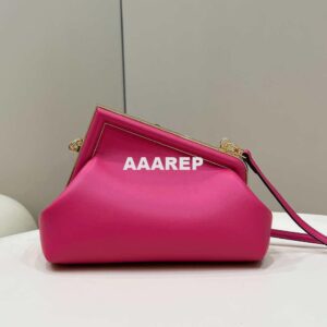 Replica Fendi 8BP129 First Small Fuchsia leather bag 80018M Rose Red