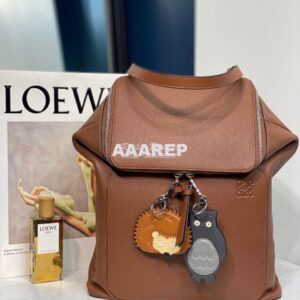 Replica Loewe Goya Backpack in Grained Calfskin 66009 Cognac