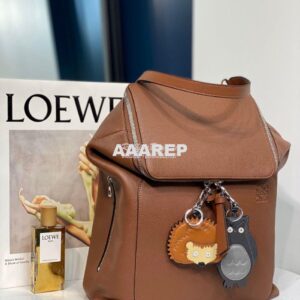 Replica Loewe Goya Backpack in Grained Calfskin 66009 Cognac 2