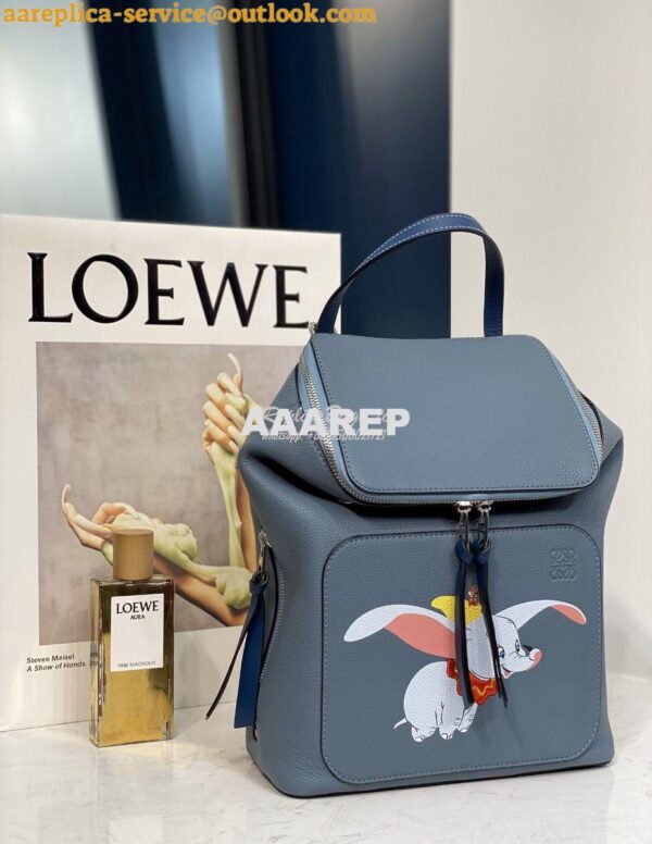 Replica Loewe Goya Dumbo Small Backpack 66019 Stone Blue 5