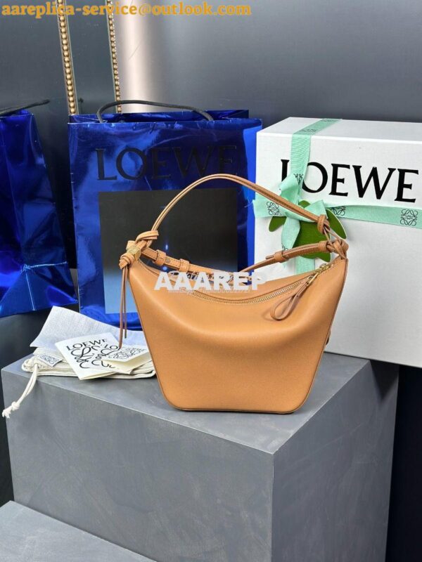 Replica Loewe Mini Hammock Hobo bag in classic calfskin A538G13 Warm D 3