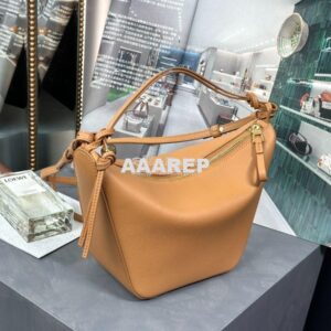 Replica Loewe Mini Hammock Hobo bag in classic calfskin A538G13 Warm D 2