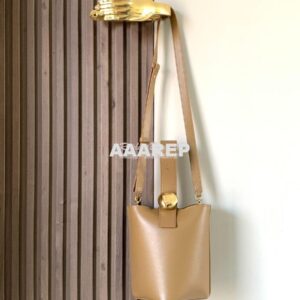 Replica Loewe Mini Pebble Bucket Bag In Mellow Calfskin 973618 Sand 2