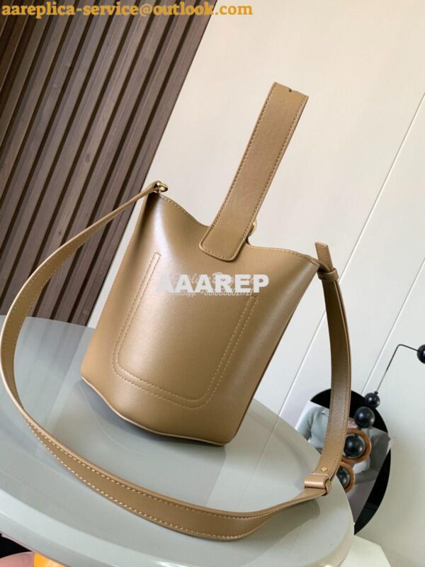 Replica Loewe Mini Pebble Bucket Bag In Mellow Calfskin 973618 Sand 5