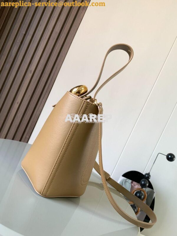 Replica Loewe Mini Pebble Bucket Bag In Mellow Calfskin 973618 Sand 9