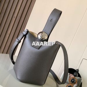 Replica Loewe Mini Pebble Bucket Bag In soft grained calfskin 973543 A 2