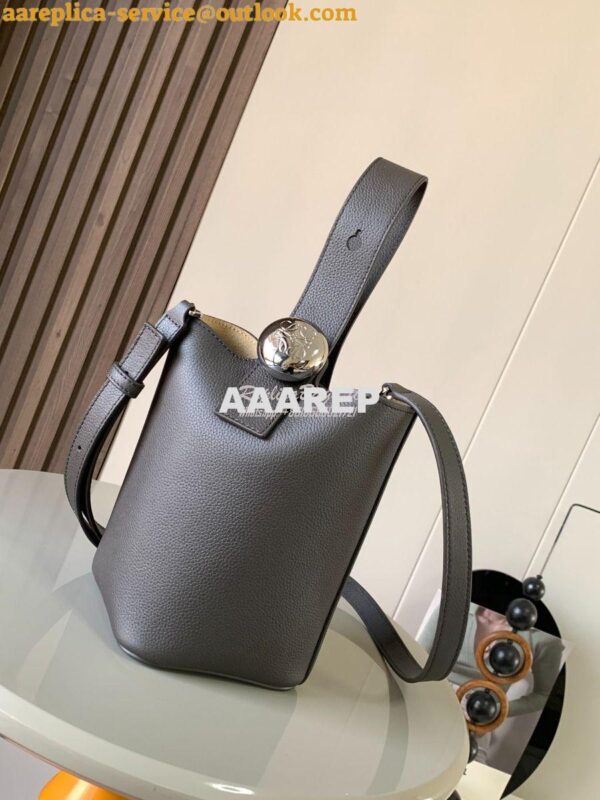 Replica Loewe Mini Pebble Bucket Bag In soft grained calfskin 973543 A 4