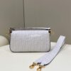 Replica Fendi 8BR600 Baguette Embroidered Canvas Bag Yellow