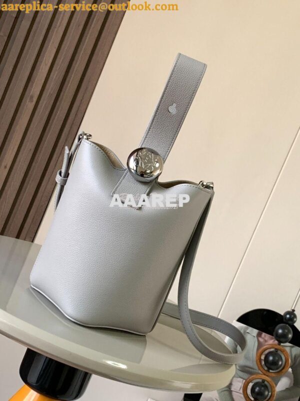 Replica Loewe Mini Pebble Bucket Bag In soft grained calfskin 973543 P 3