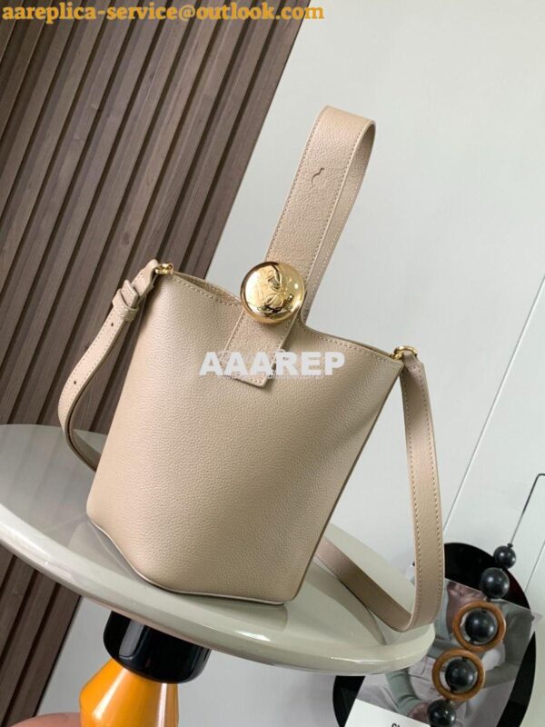 Replica Loewe Mini Pebble Bucket Bag In soft grained calfskin 973543 S 4