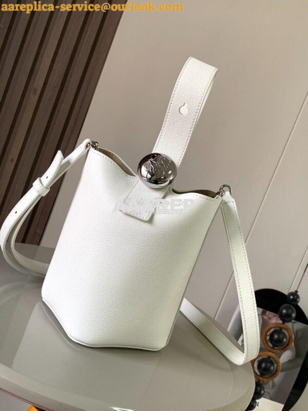 Replica Loewe Mini Pebble Bucket Bag In soft grained calfskin 973543 W 3