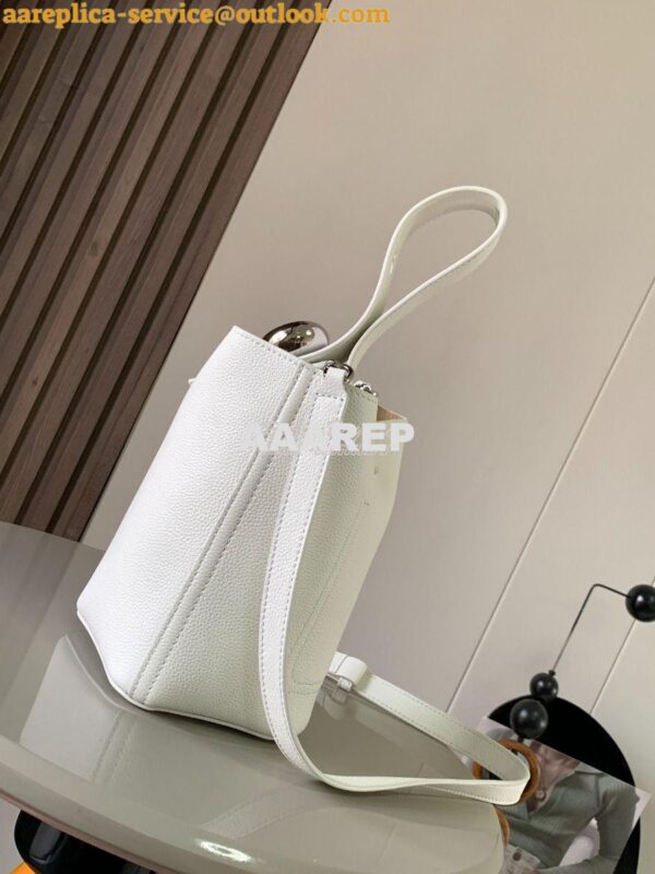 Replica Loewe Mini Pebble Bucket Bag In soft grained calfskin 973543 W 8