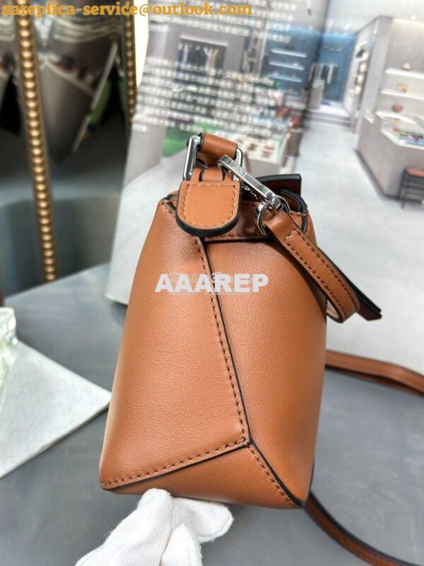 Replica Loewe Mini Puzzle bag in classic calfskin A510P88 Tan 6