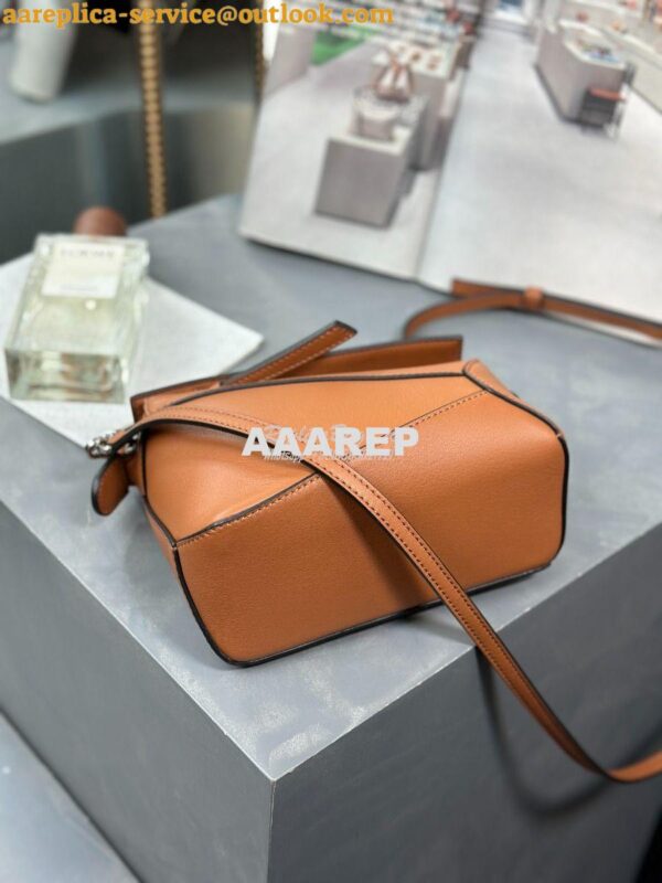 Replica Loewe Mini Puzzle bag in classic calfskin A510P88 Tan 8