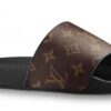 Replica Louis Vuitton Waterfront Mules In Green Monogram Rubber