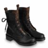 Replica Louis Vuitton LV Beaubourg Ankle Boots In Black Leather