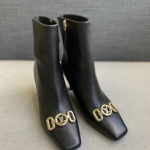 Replica Louis Vuitton Rotary Ankle Boots In Black Leather 2