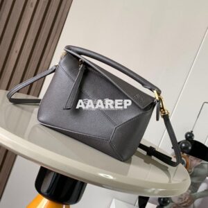 Replica Loewe Mini Puzzle bag in soft grained calfskin A510P88 Anthrac