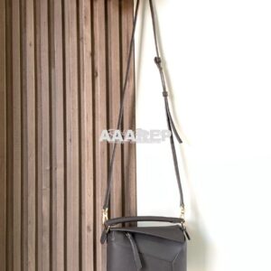 Replica Loewe Mini Puzzle bag in soft grained calfskin A510P88 Anthrac 2