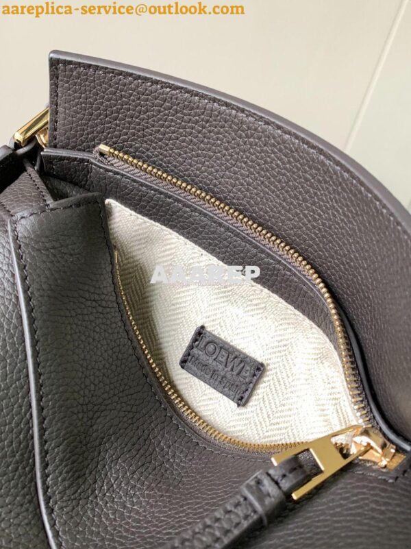 Replica Loewe Mini Puzzle bag in soft grained calfskin A510P88 Anthrac 9