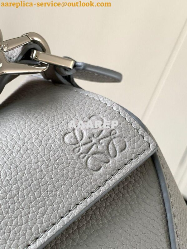 Replica Loewe Mini Puzzle bag in soft grained calfskin A510P88 Pearl G 8