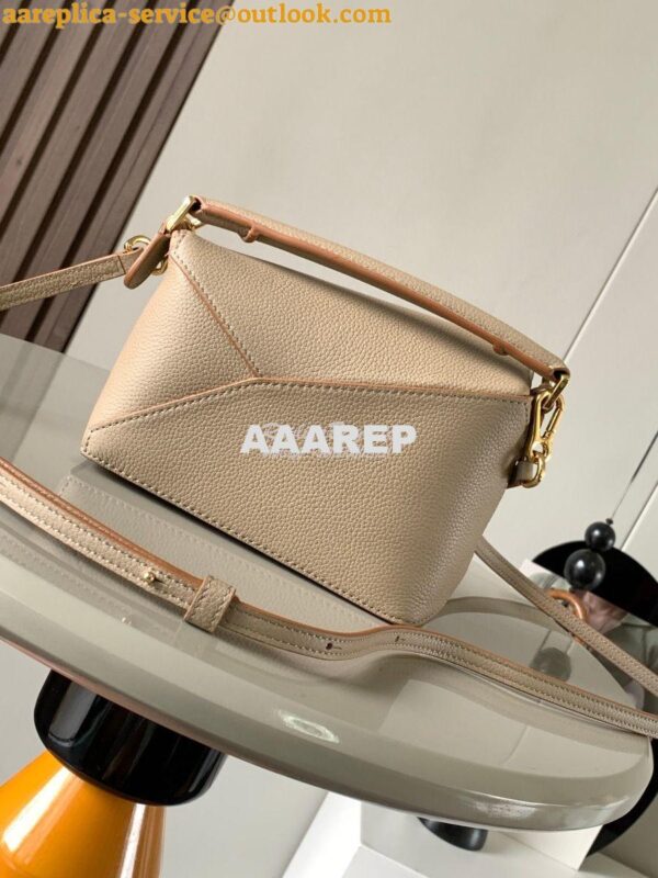 Replica Loewe Mini Puzzle bag in soft grained calfskin A510P88 Sand 8