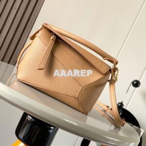 Replica Loewe Mini Puzzle bag in soft grained calfskin A510P88 Toffee