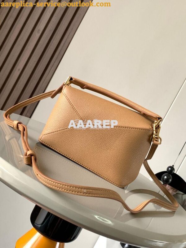 Replica Loewe Mini Puzzle bag in soft grained calfskin A510P88 Toffee 9