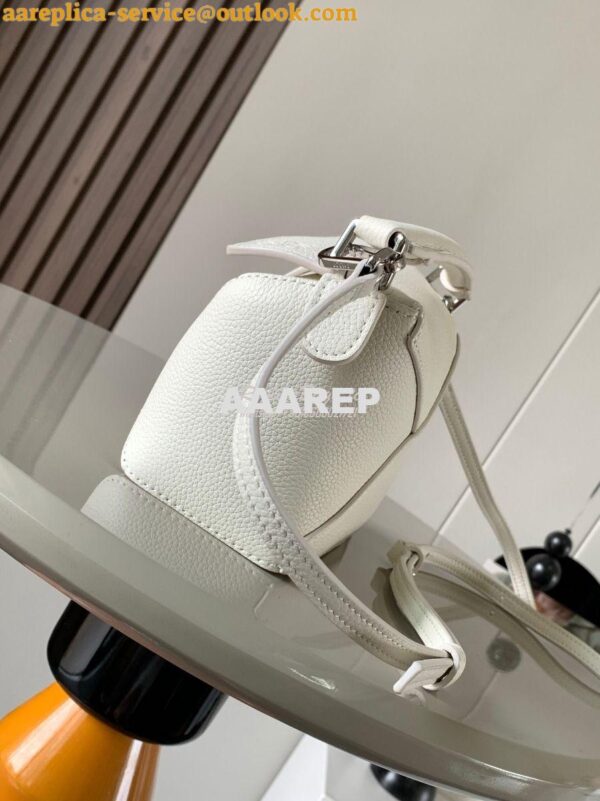 Replica Loewe Mini Puzzle bag in soft grained calfskin A510P88 White 6