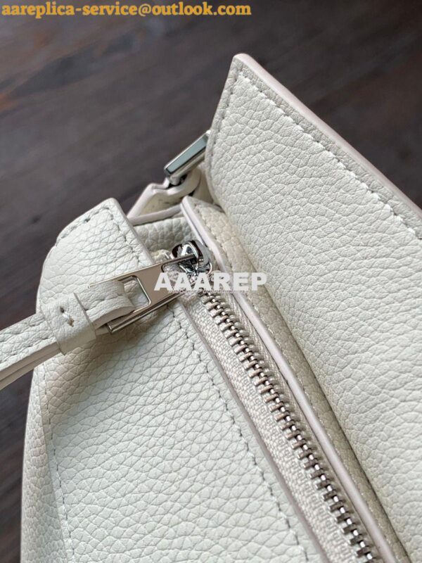 Replica Loewe Mini Puzzle bag in soft grained calfskin A510P88 White 7