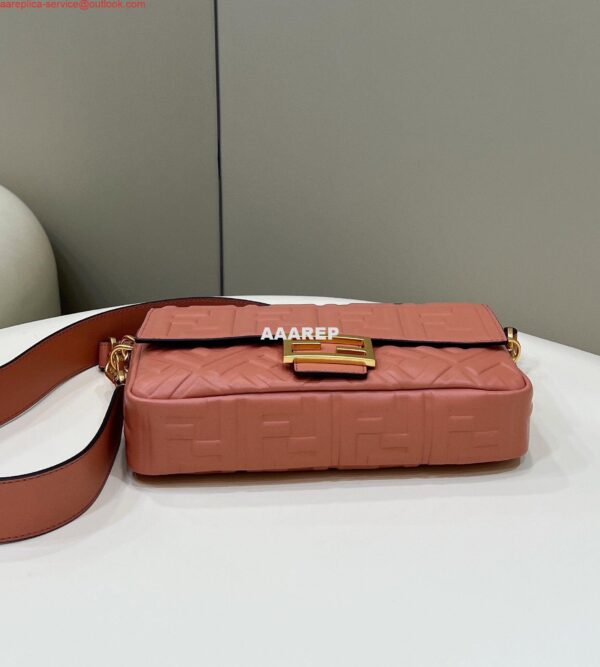 Replica Fendi 8BR600 Baguette Medium Pink leather 0135M bag 4