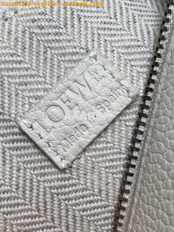 Replica Loewe Mini Puzzle bag in soft grained calfskin A510P88 White 11