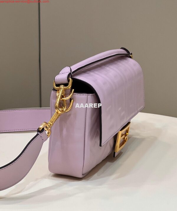 Replica Fendi 8BR600 Baguette Medium Purple leather 0135M bag 5