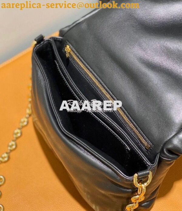 Replica Loewe Puffer Goya bag in shiny nappa lambskin AP40P41 Black 9