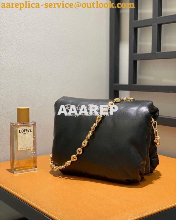 Replica Loewe Puffer Goya bag in shiny nappa lambskin AP40P41 Black 11