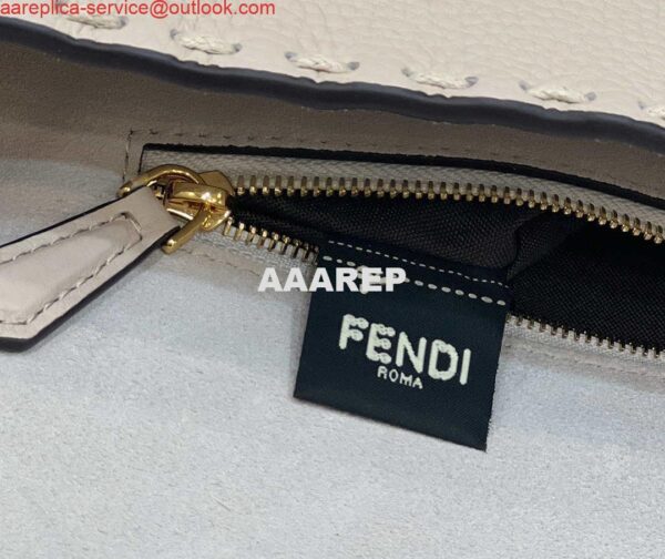 Replica Fendi 8BR600 Baguette White full grain leather bag 8393 9