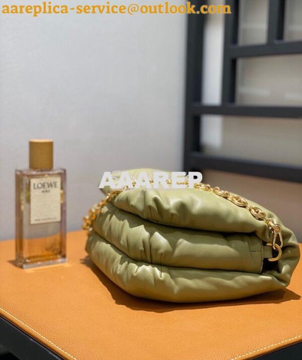 Replica Loewe Puffer Goya bag in shiny nappa lambskin AP40P41 Clay Gre 8