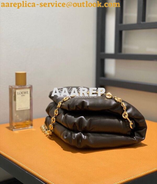 Replica Loewe Puffer Goya bag in shiny nappa lambskin AP40P41 Dark Cho 6