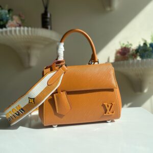 Replica Louis Vuitton LV CLUNY MINI Gold Miel Bag M58931 2