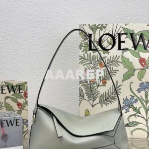 Replica Loewe Puzzle Hobo Bag In Nappa Calfskin A510J67 Light Grey