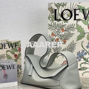 Replica Loewe Puzzle Hobo Bag In Nappa Calfskin A510J67 Light Grey 2