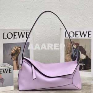 Replica Loewe Puzzle Hobo Bag In Nappa Calfskin A510J67 Light Mauve