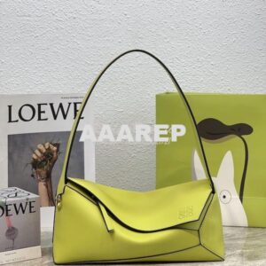 Replica Loewe Puzzle Hobo Bag In Nappa Calfskin A510J67 Lime